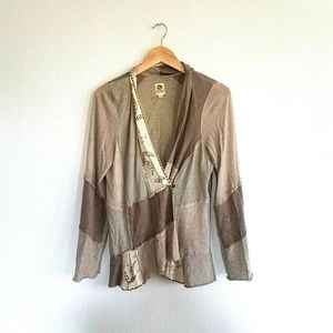 Tiny Anthropologie Beaded Silk Cardigan XL XLarge